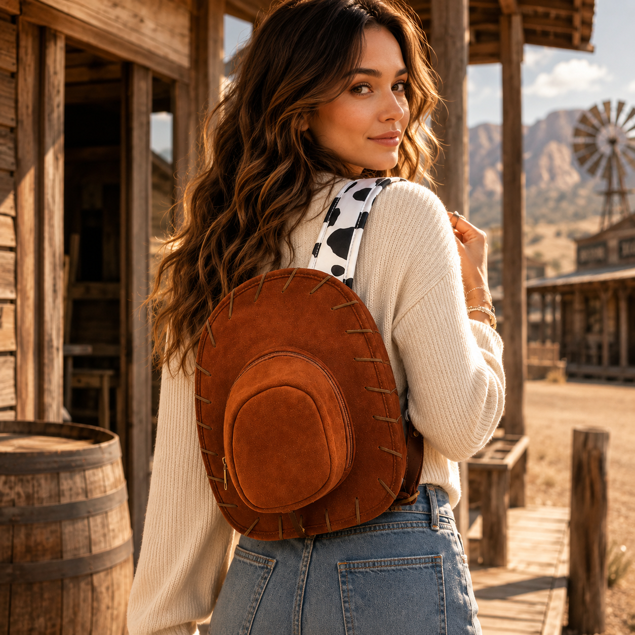🎁 Western Dream Backpack | Unique Cowboy Style Gift Bag for Her