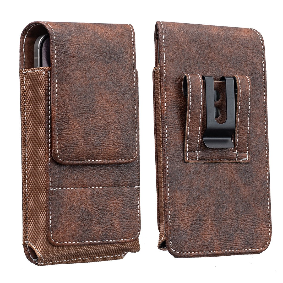 Waist Belt Cell Phone Pouch 📱 Multi-Pocket Leather Phone Case with Card Holder