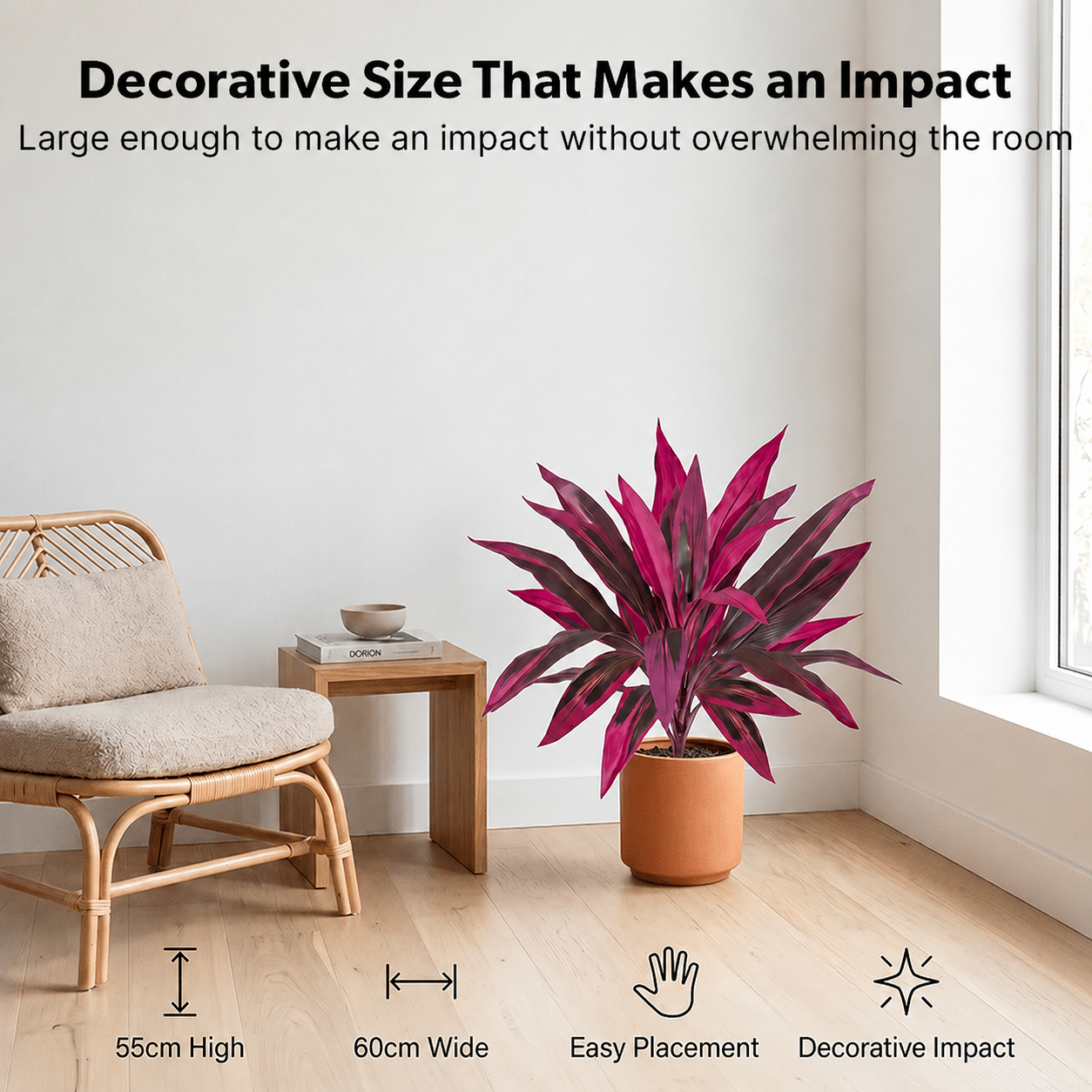 Artificial Boston Fern & Dragon's Blood Tree Plants