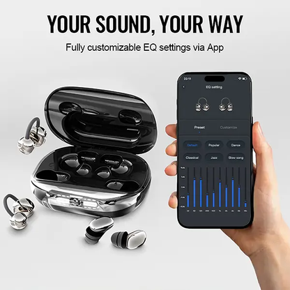 3-in-1 Wireless Earbuds with Power Bank Charging Case | 4 Clip-On & Sleep Earbuds, Noise Cancelling & IPX5 Water Resistant