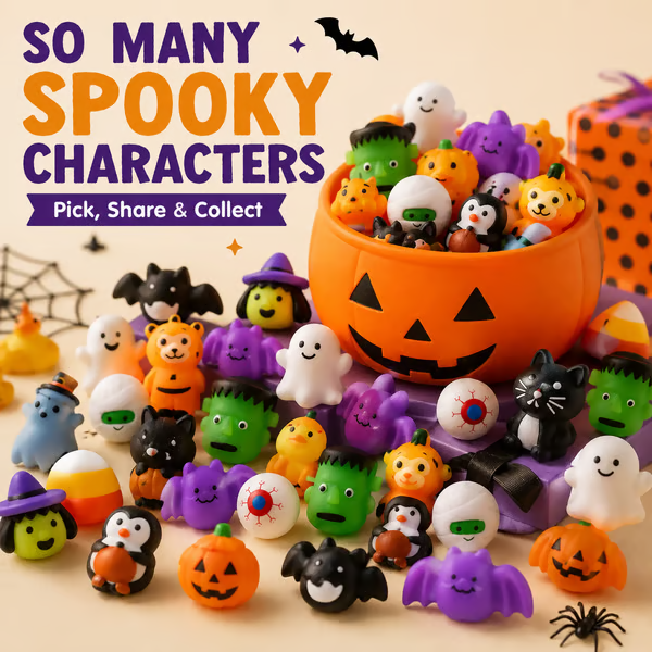 🔥Last Day 50% OFF - 🎃 50PCS Halloween Mochi Squishy Toys