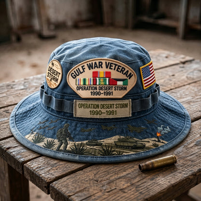 Gulf War Veteran Desert Storm Tribute Boonie Hat