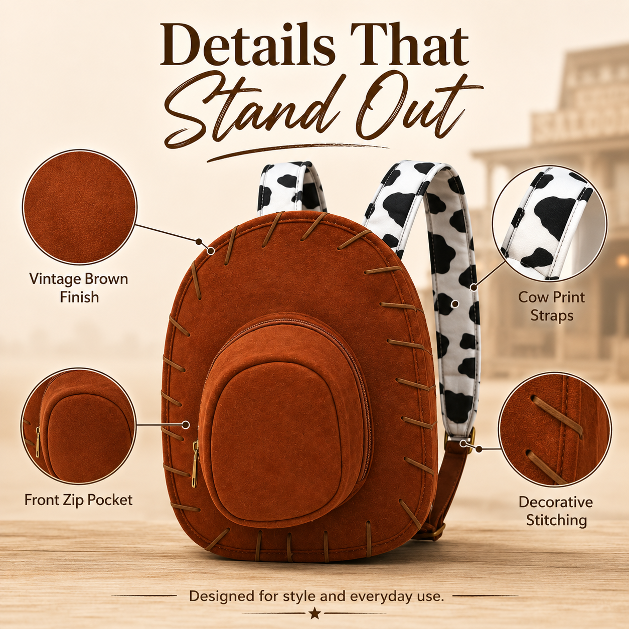 🎁 Western Dream Backpack | Unique Cowboy Style Gift Bag for Her