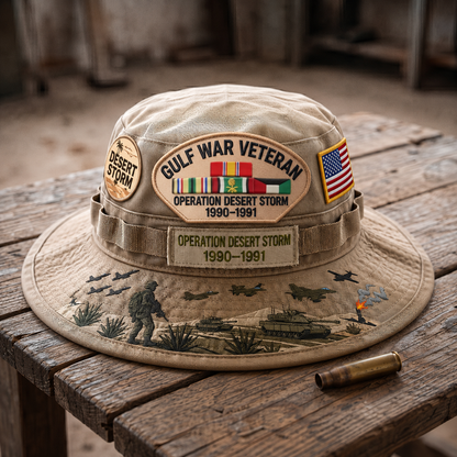 Gulf War Veteran Desert Storm Tribute Boonie Hat