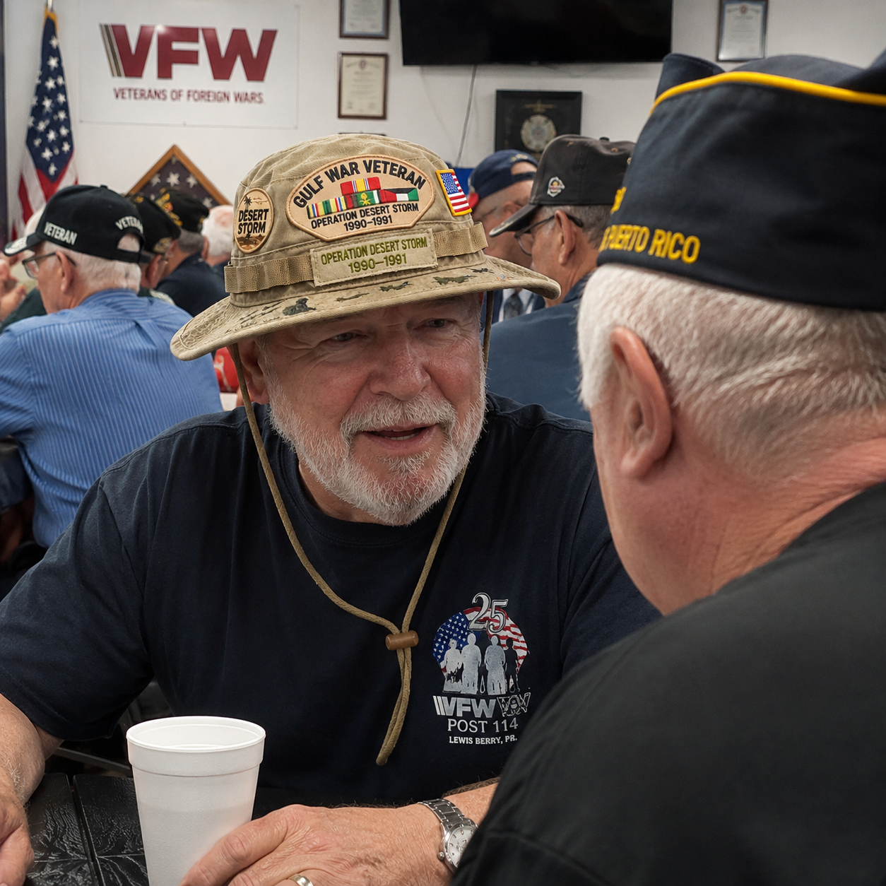 Gulf War Veteran Desert Storm Tribute Boonie Hat