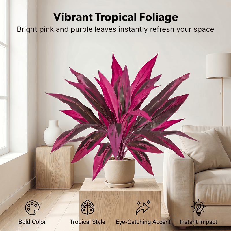 Artificial Boston Fern & Dragon's Blood Tree Plants