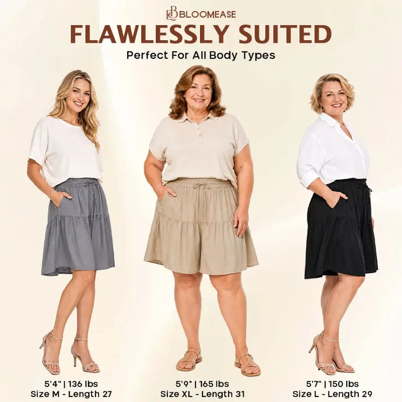 Bloomease - Women's Lightweight Stretch Comfy Flowy Shorts